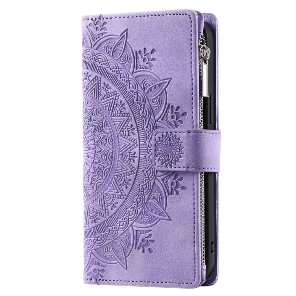Étui portefeuille Mandala Samsung Galaxy S23, violet