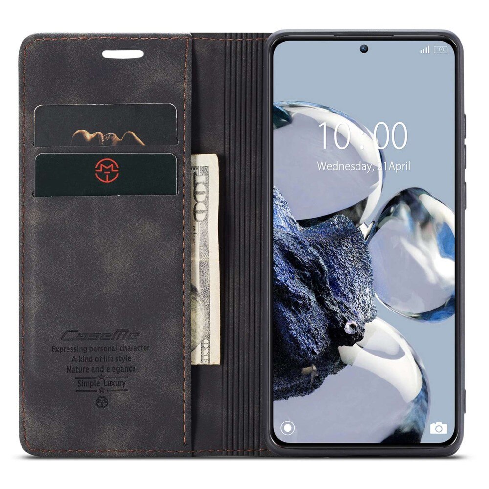 Étui portefeuille mince Xiaomi 12T/12T Pro, Noir