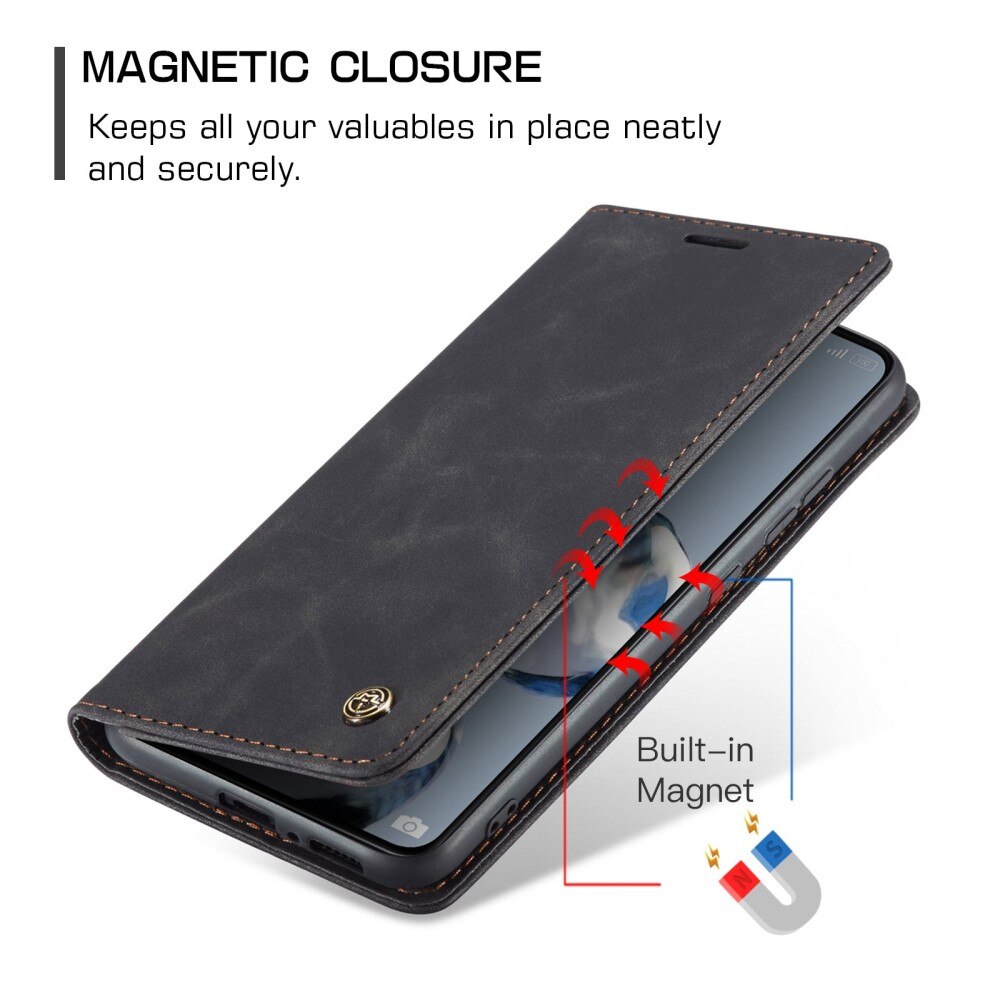 Étui portefeuille mince Xiaomi 12T/12T Pro, Noir