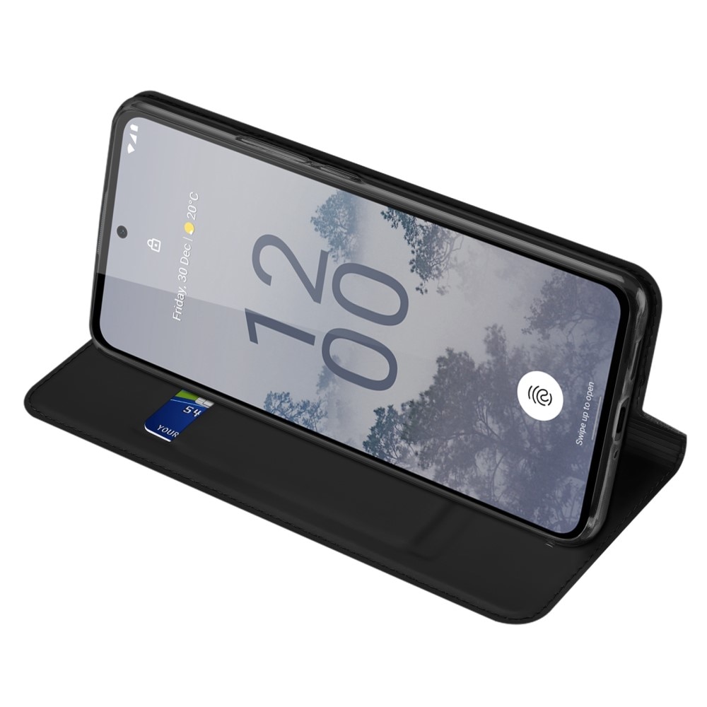 Étui portefeuille Skin Pro Series  Nokia X30, Noir