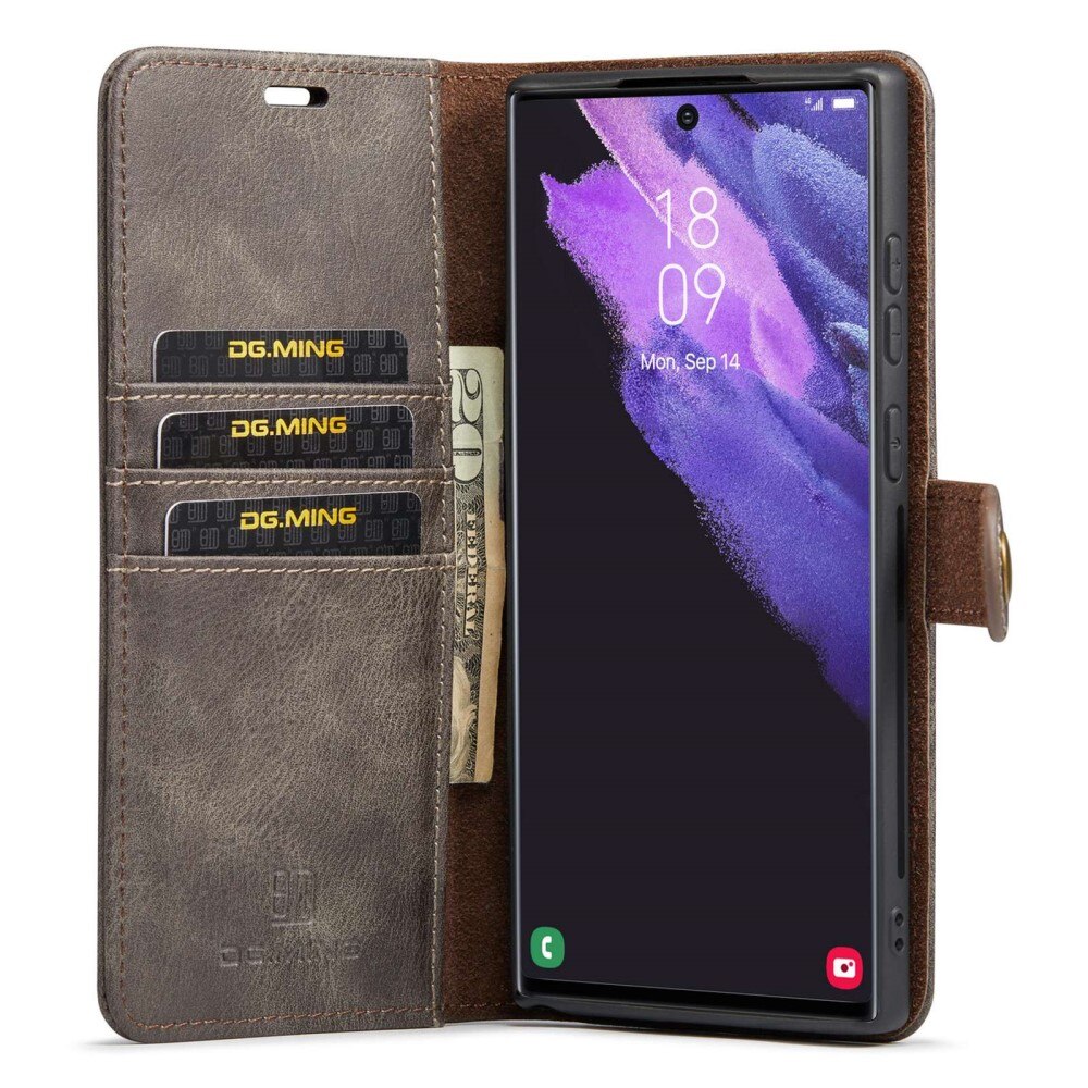Étui portefeuille Magnet Wallet Samsung Galaxy S23 Ultra, Marron