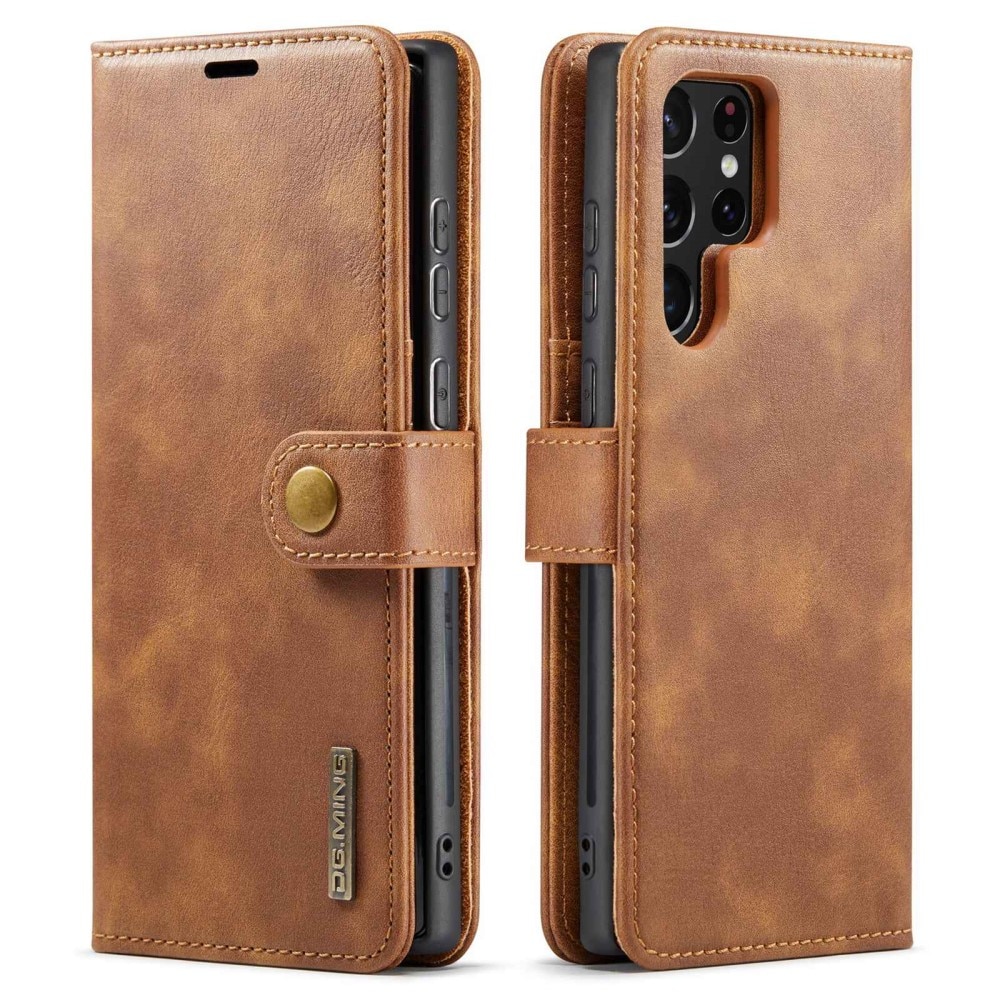 Étui portefeuille Magnet Wallet Samsung Galaxy S23 Ultra, Cognac