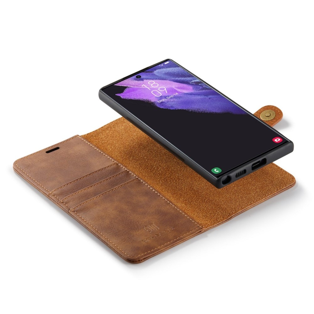 Étui portefeuille Magnet Wallet Samsung Galaxy S23 Ultra, Cognac