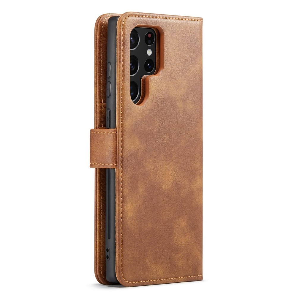 Étui portefeuille Magnet Wallet Samsung Galaxy S23 Ultra, Cognac