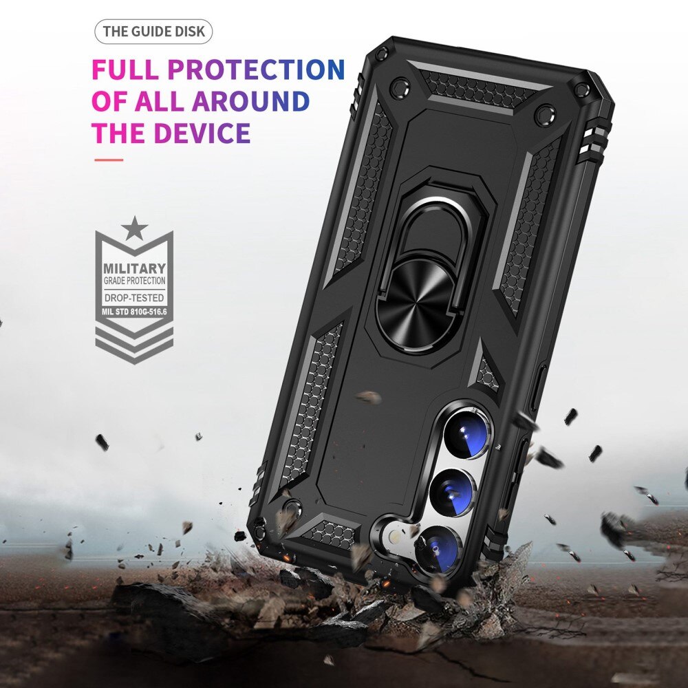 Coque hybride Tech Ring Samsung Galaxy S23, noir