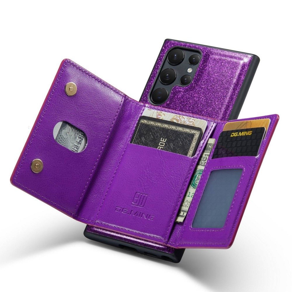 Coque Magnetic Card Slot Samsung Galaxy S23 Ultra, Briller violet