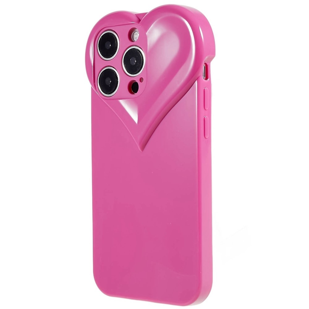 Coque TPU Cœur iPhone 14 Pro, rose