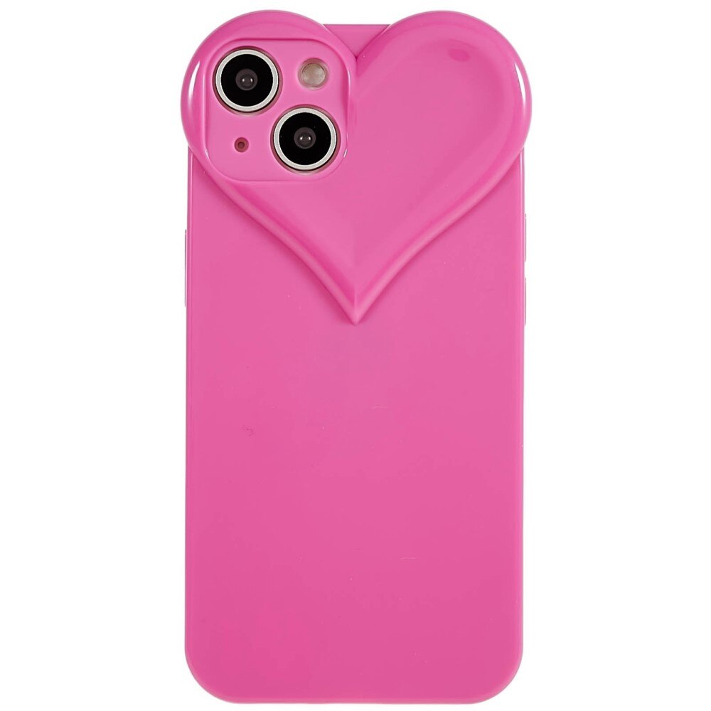 Coque TPU Cœur iPhone 14, rose