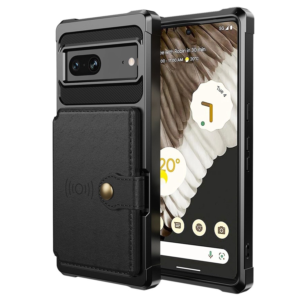 Coque porte-cartes Tough Multi-slot Google Pixel 7, Noir