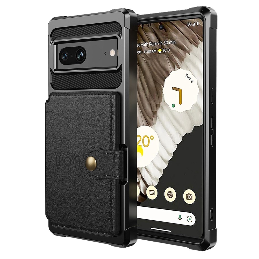 Coque porte-cartes Tough Multi-slot Google Pixel 7, noir