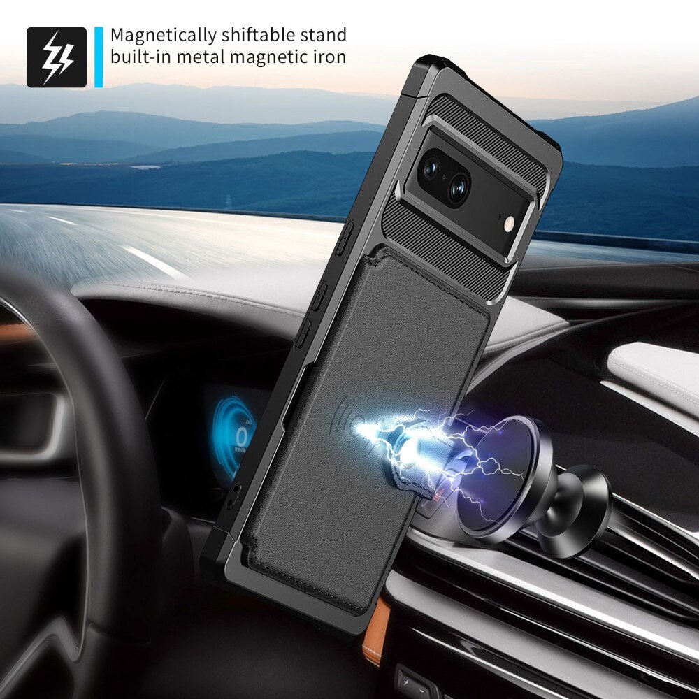 Coque porte-cartes Tough Multi-slot Google Pixel 7, Noir