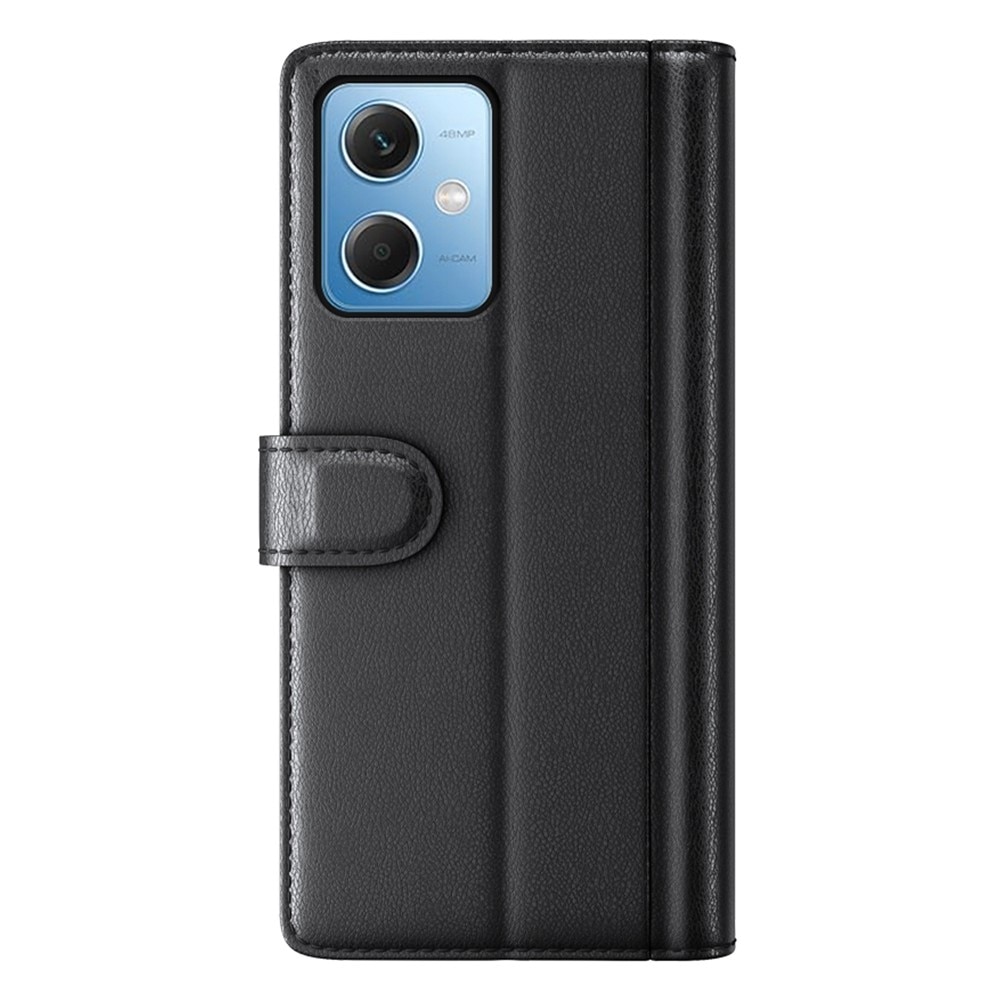 Étui en cuir veritable Xiaomi Redmi Note 12, Noir
