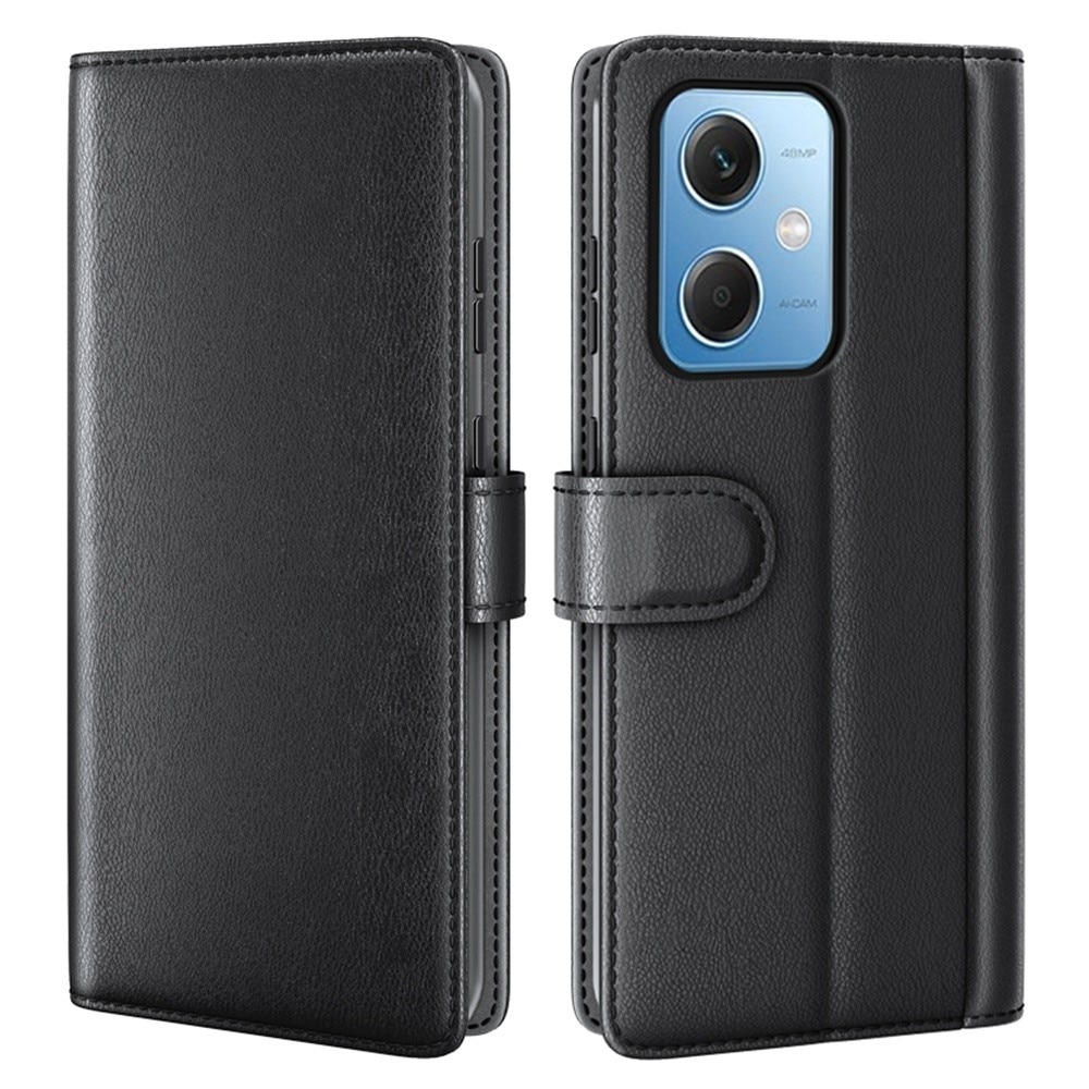 Étui en cuir veritable Xiaomi Redmi Note 12, Noir