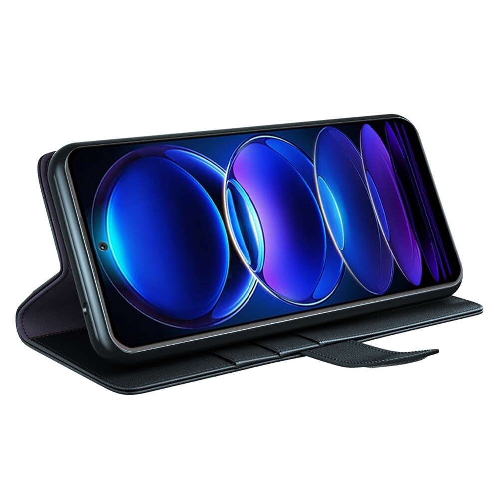 Étui en cuir veritable Xiaomi Redmi Note 12, Noir