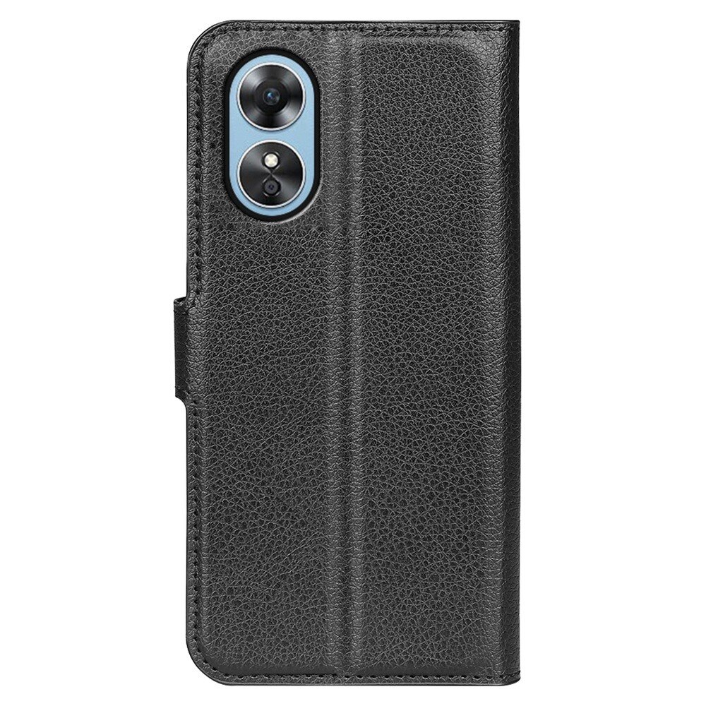 Coque portefeuille Oppo A17k, noir