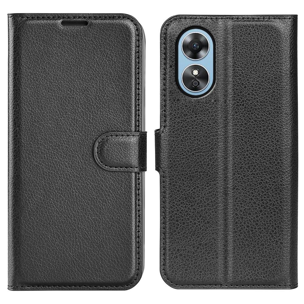 Coque portefeuille Oppo A17, noir