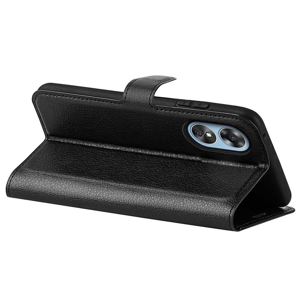 Coque portefeuille Oppo A17, Noir