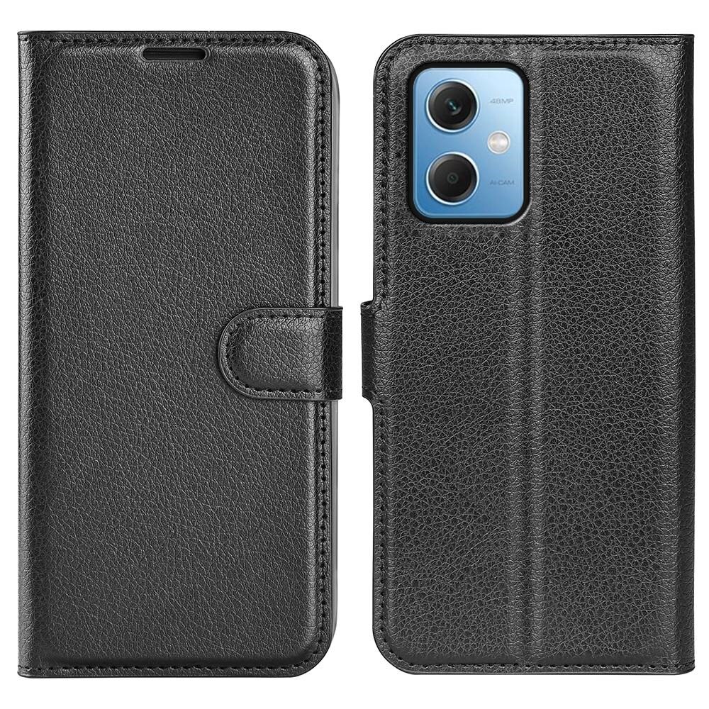 Coque portefeuille Xiaomi Redmi Note 12, noir