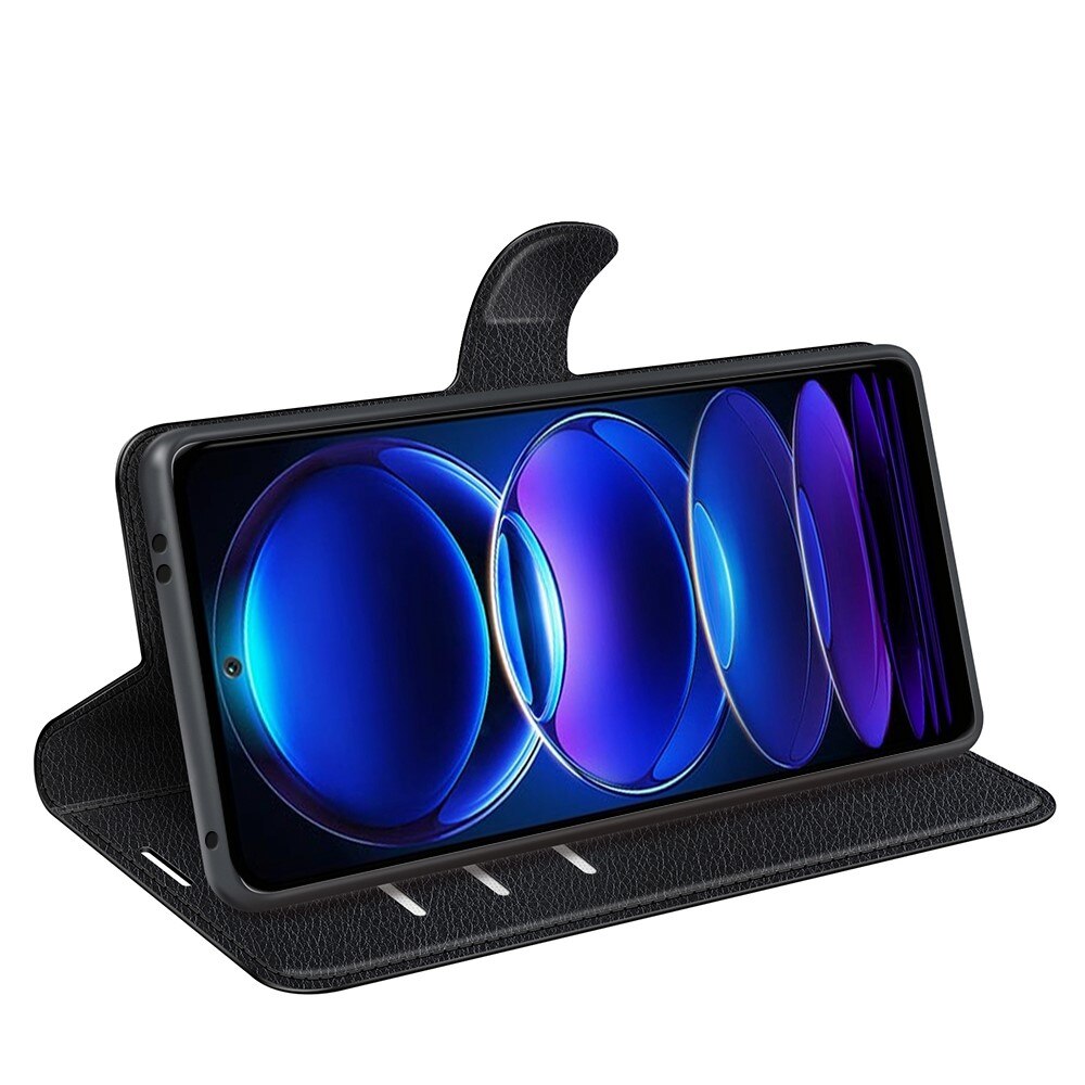 Coque portefeuille Xiaomi Redmi Note 12, Noir