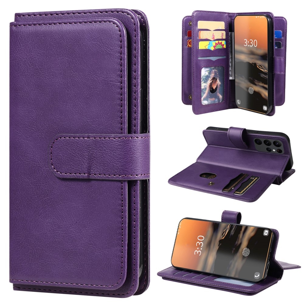 Coque portefeuille Multi-slot Samsung Galaxy S23 Ultra, violet