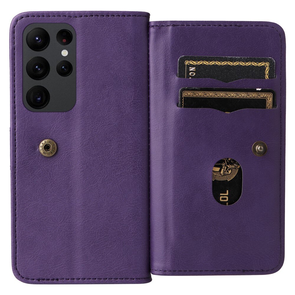 Coque portefeuille Multi-slot Samsung Galaxy S23 Ultra, violet