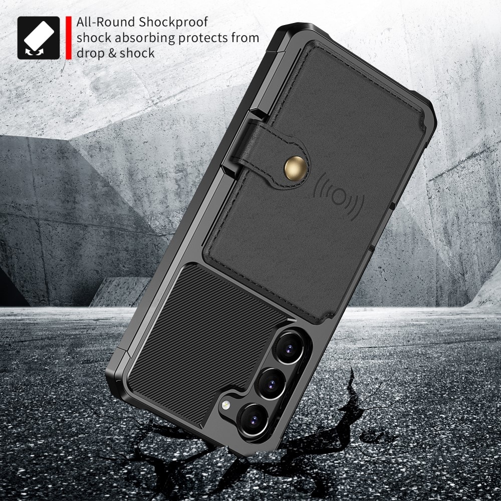 Coque porte-cartes Tough Multi-slot Samsung Galaxy S23, Noir