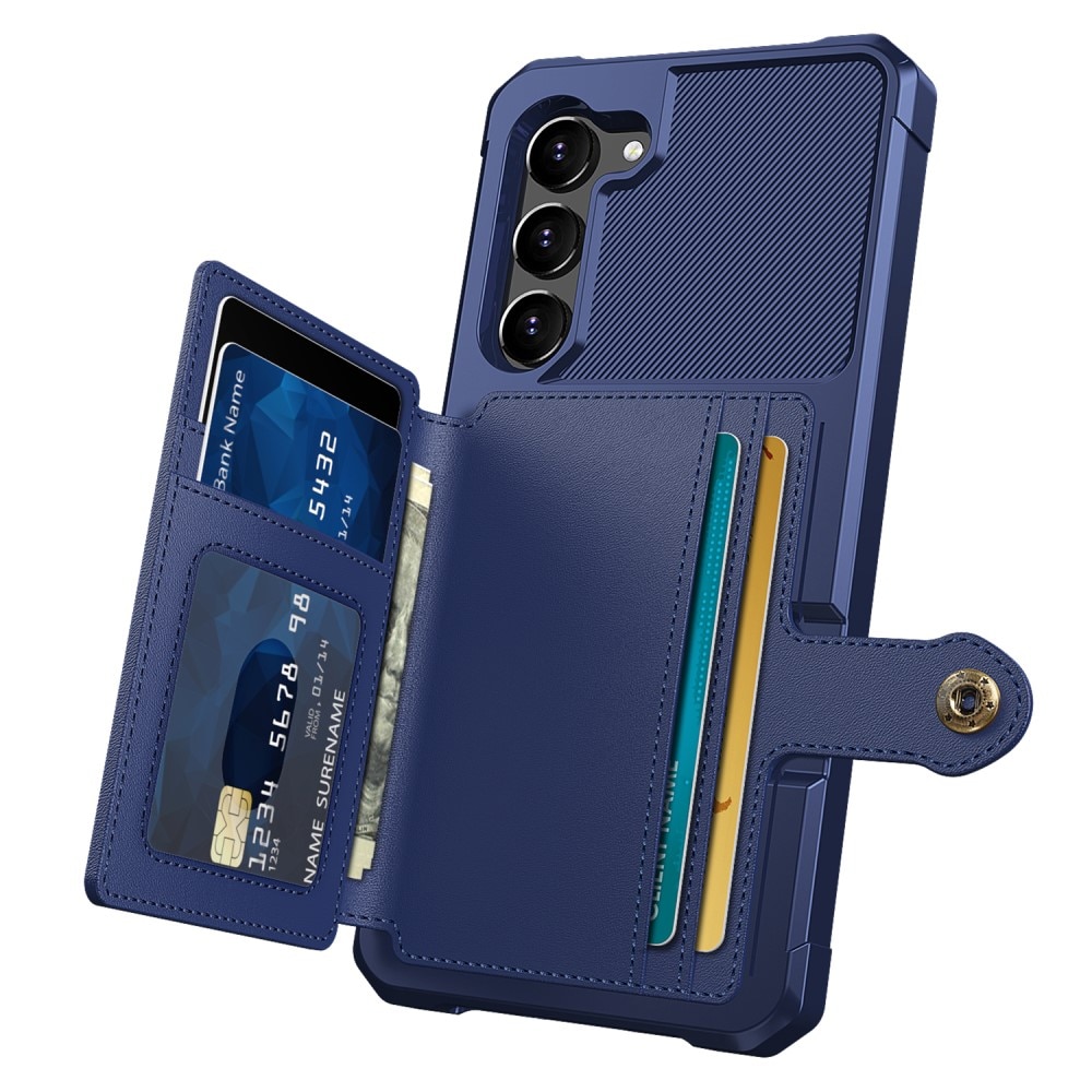 Coque porte-cartes Tough Multi-slot Samsung Galaxy S23, bleu