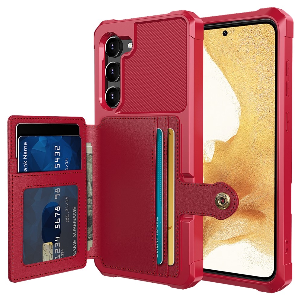 Coque porte-cartes Tough Multi-slot Samsung Galaxy S23, rouge