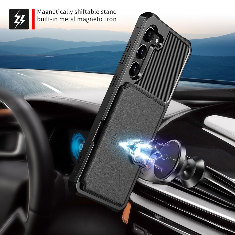 Coque porte-cartes Tough Multi-slot Samsung Galaxy S23 Plus, Noir
