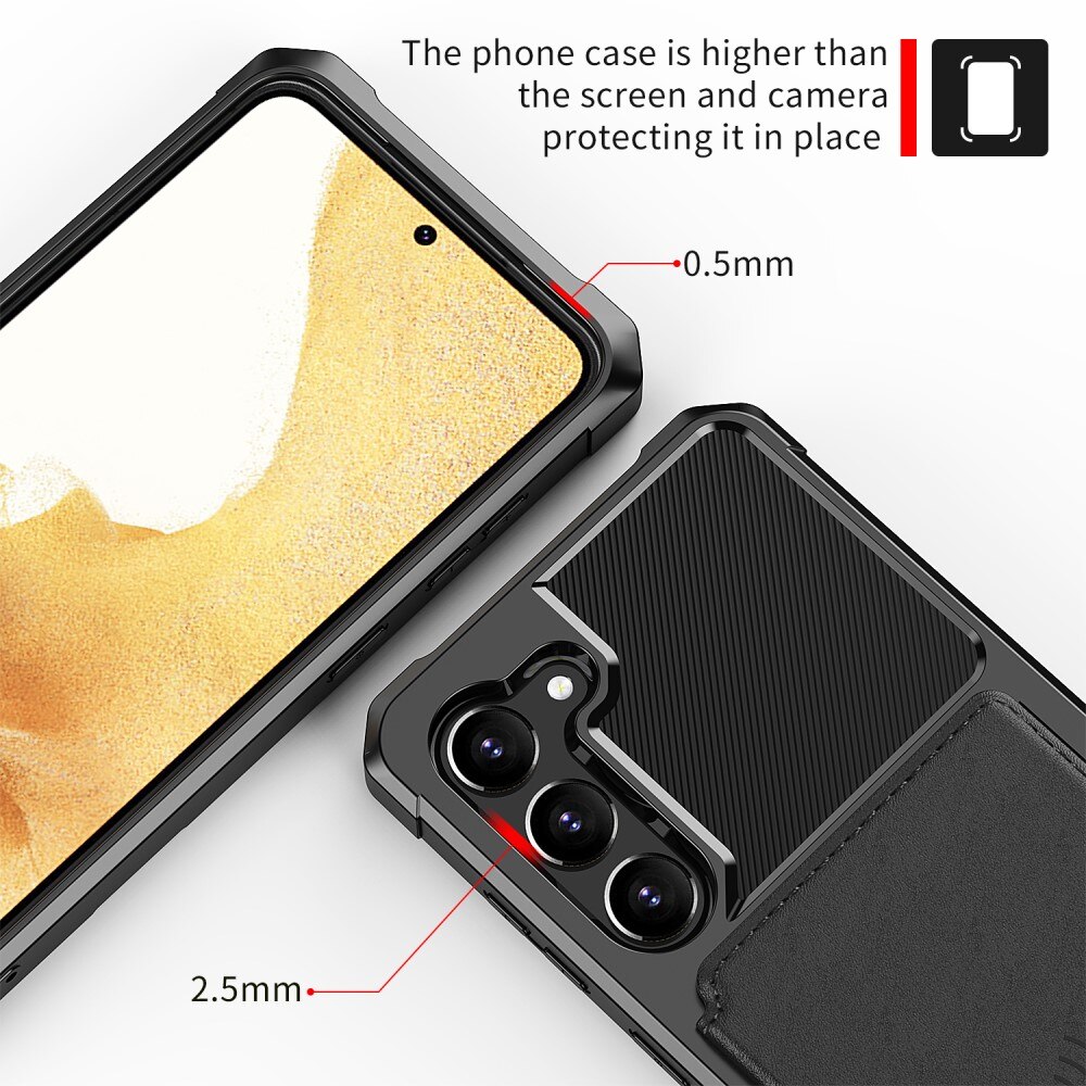 Coque porte-cartes Tough Multi-slot Samsung Galaxy S23 Plus, Noir