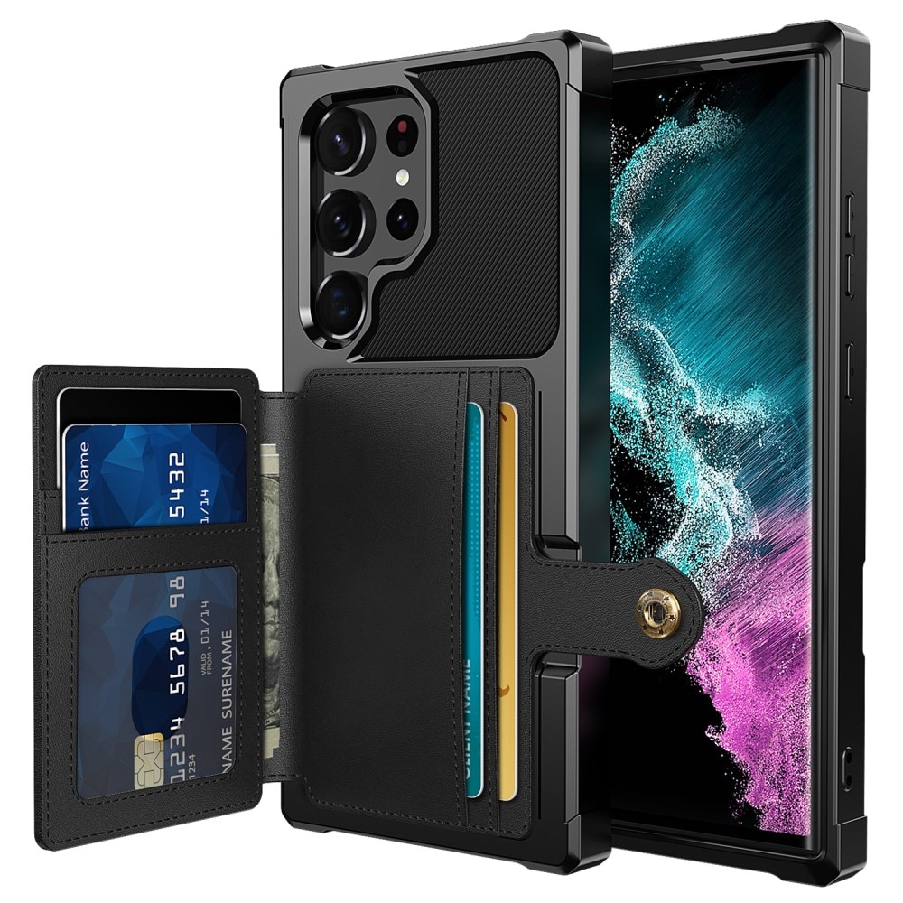 Coque porte-cartes Tough Multi-slot Samsung Galaxy S23 Ultra, noir