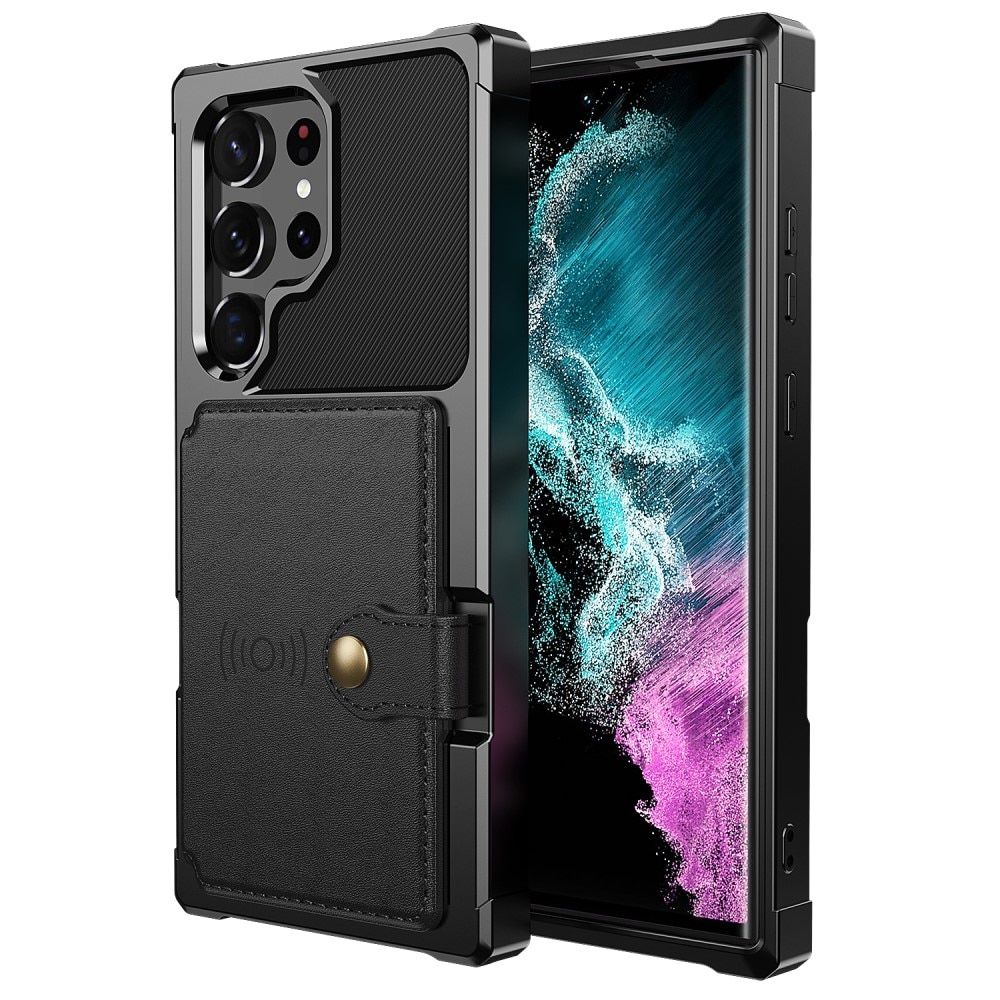 Coque porte-cartes Tough Multi-slot Samsung Galaxy S23 Ultra, Noir