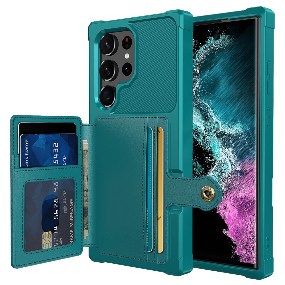 Coque porte-cartes Tough Multi-slot Samsung Galaxy S23 Ultra, vert