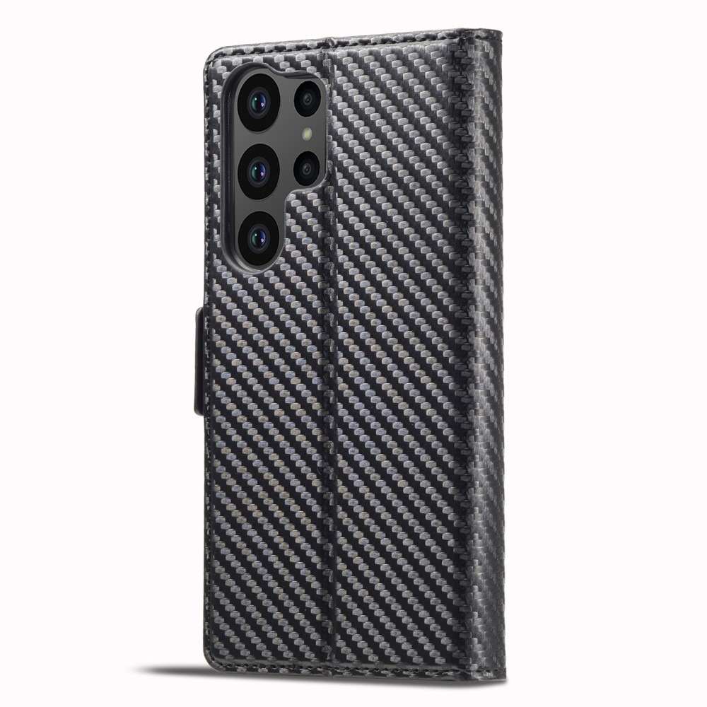 Étui Portefeuille Samsung Galaxy S23 Ultra, fibre de carbone