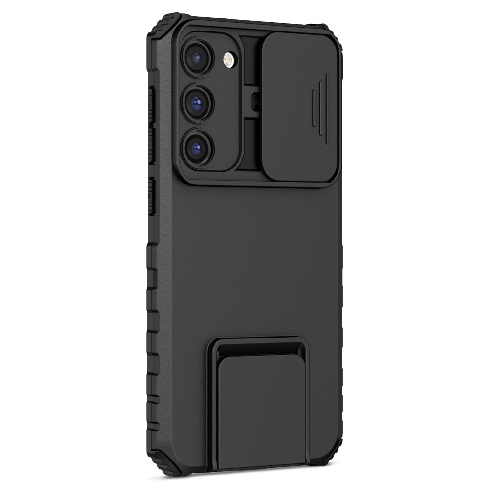 Coque Kickstand avec Protège Caméra Samsung Galaxy S23, noir