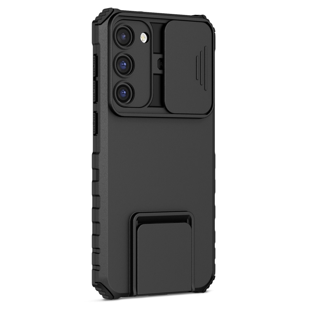 Coque Kickstand avec Protège Caméra Samsung Galaxy S23, Noir