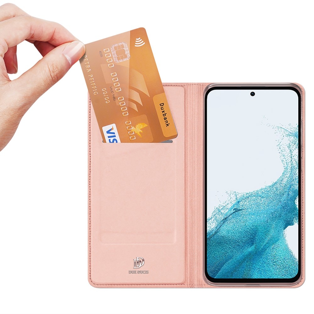 Étui portefeuille Skin Pro Series Samsung Galaxy A54, Or rose