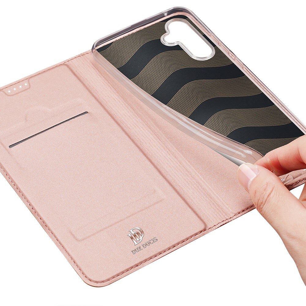 Étui portefeuille Skin Pro Series Samsung Galaxy A54, Or rose