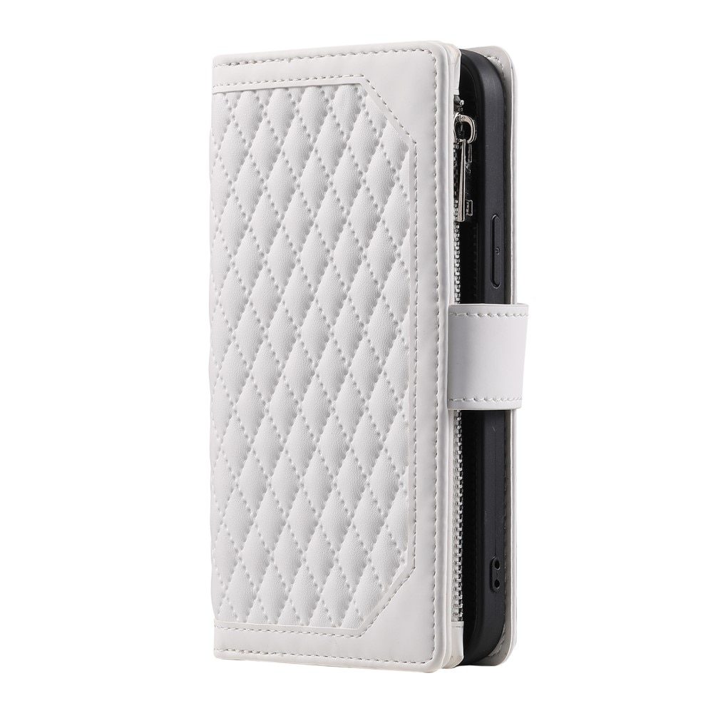 Étui portefeuille matelassée pour Samsung Galaxy S23 Ultra,, blanc