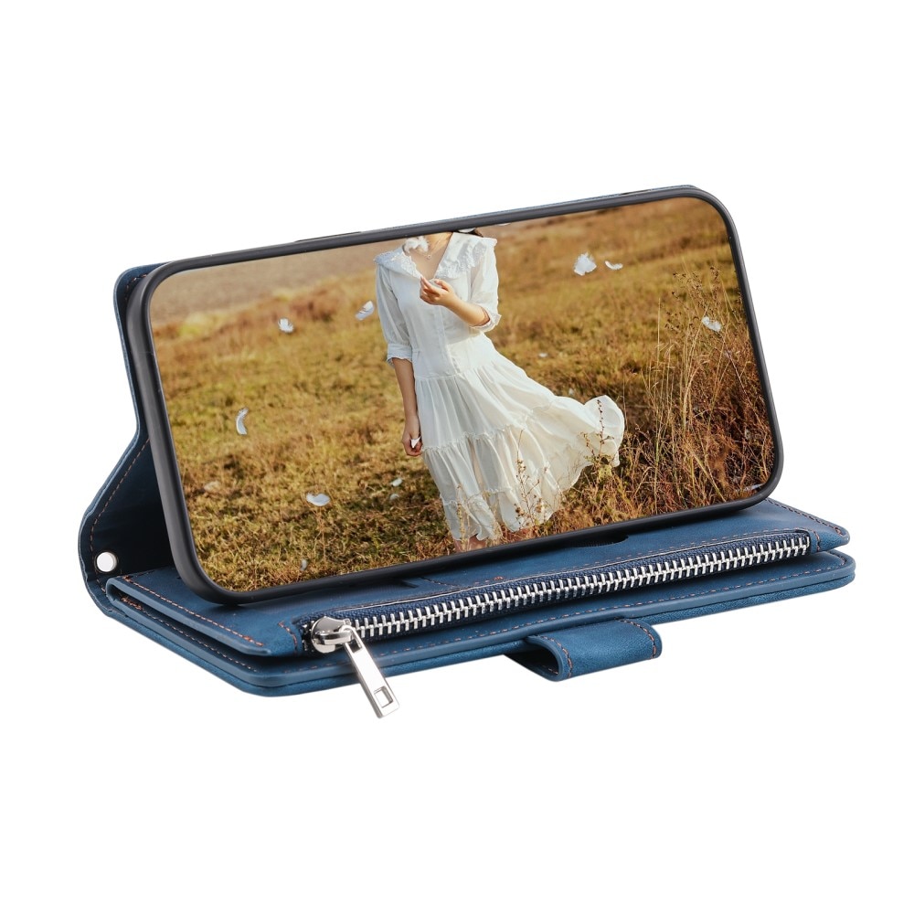 Étui portefeuille matelassée pour Samsung Galaxy S23,, bleu
