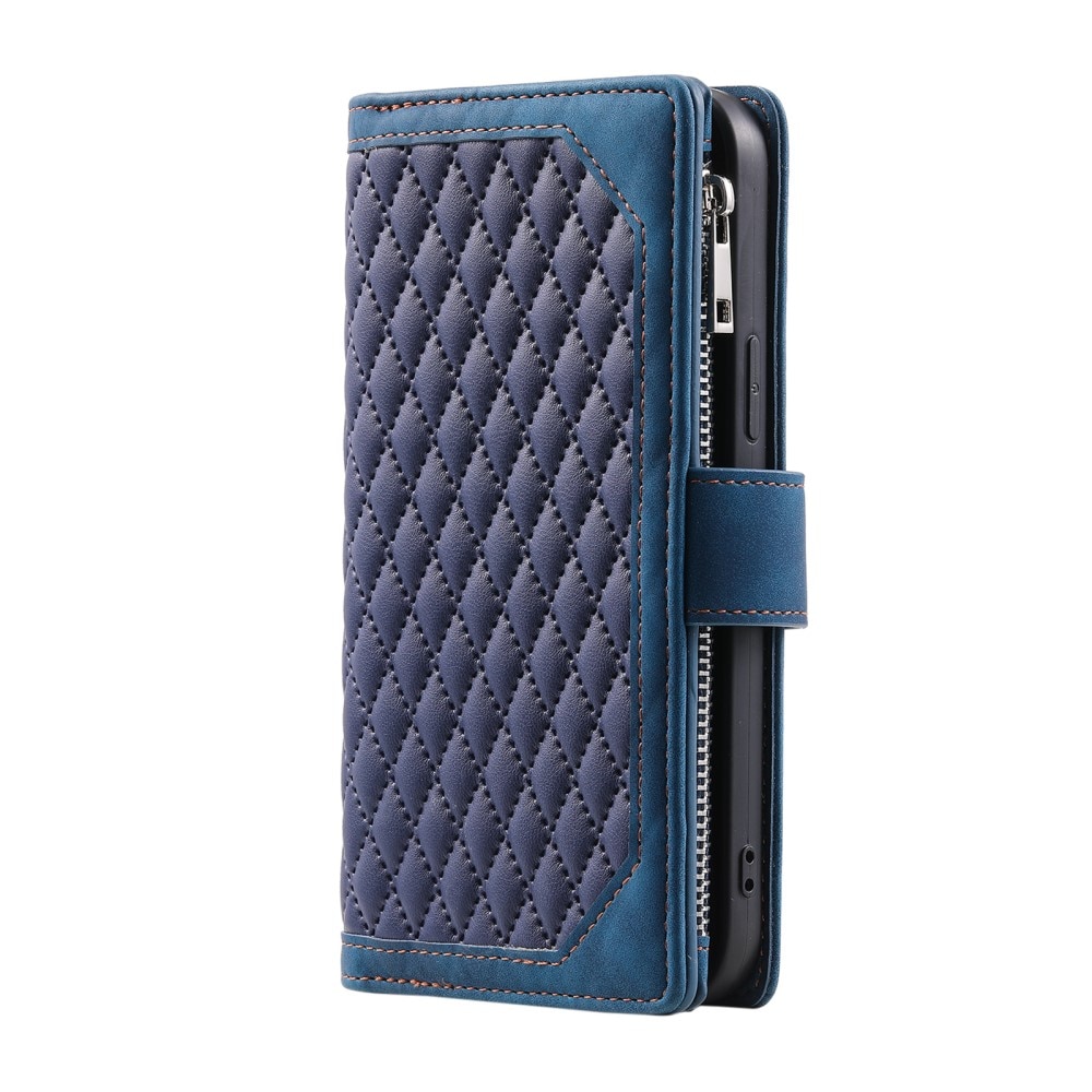 Étui portefeuille matelassée pour Samsung Galaxy S23,, bleu