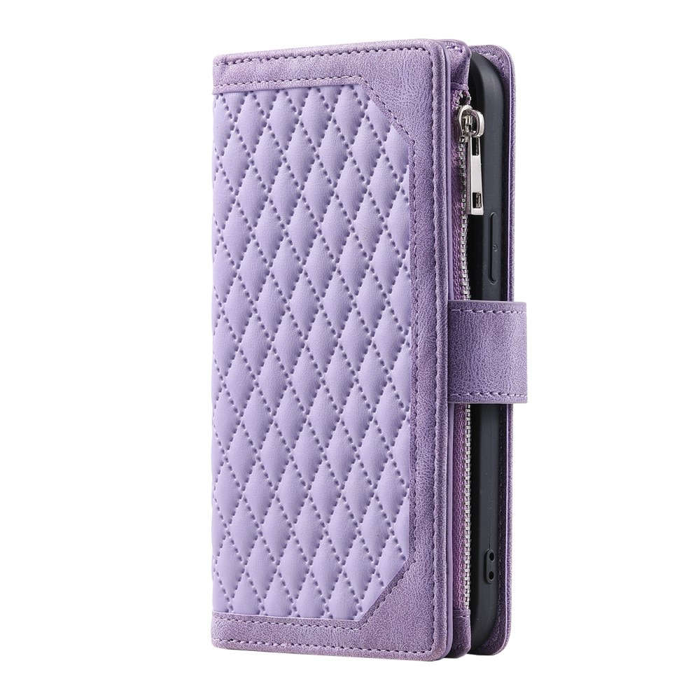 Étui portefeuille matelassée pour Samsung Galaxy S23 Plus,, violet