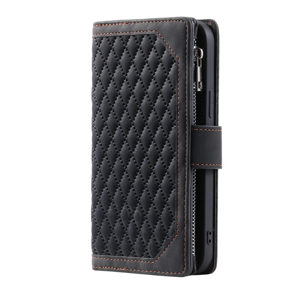 Étui portefeuille matelassée pour Samsung Galaxy S23 Plus, Noir