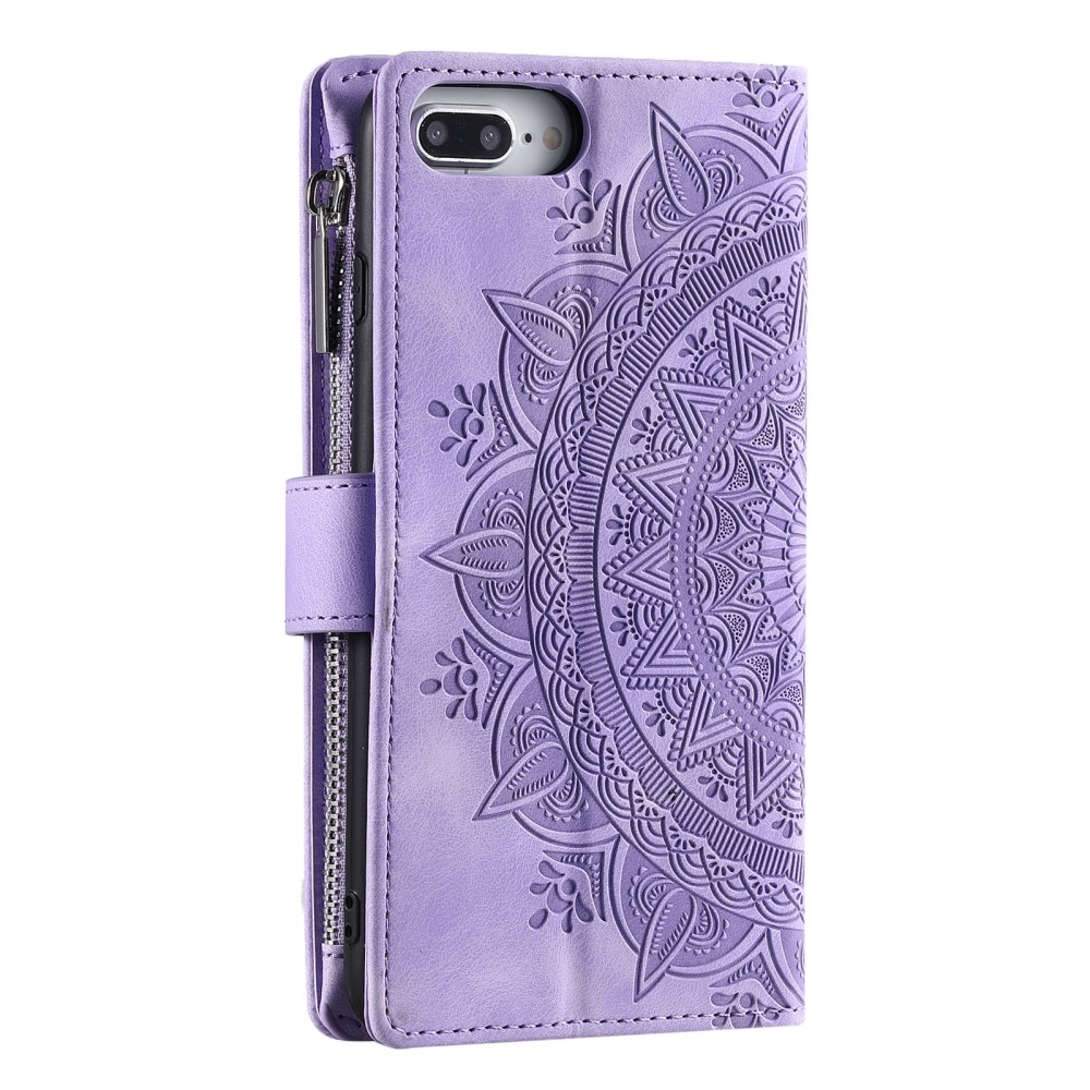 Étui portefeuille Mandala iPhone 7 Plus/8 Plus, violet