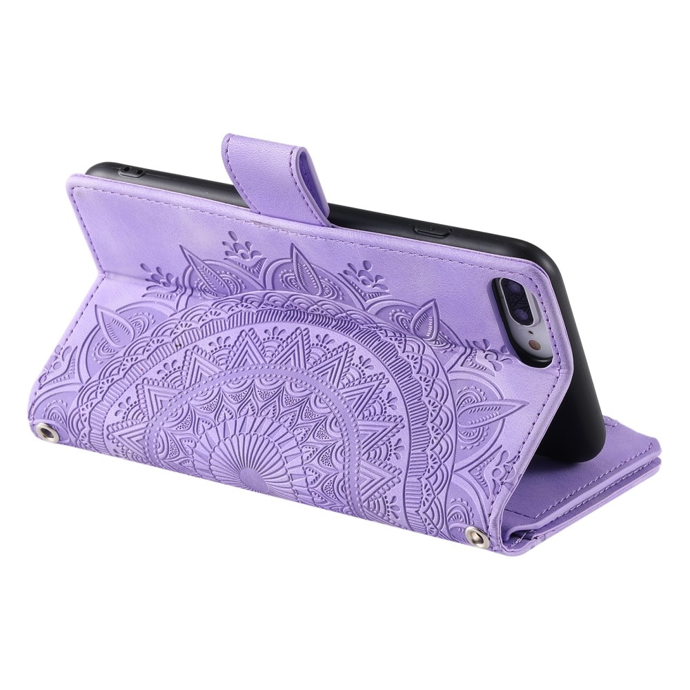 Étui portefeuille Mandala iPhone 7 Plus/8 Plus, violet