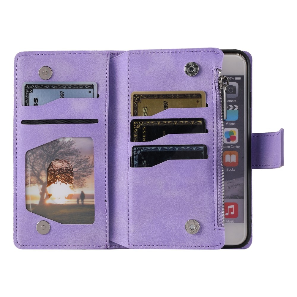 Étui portefeuille Mandala iPhone 8, violet
