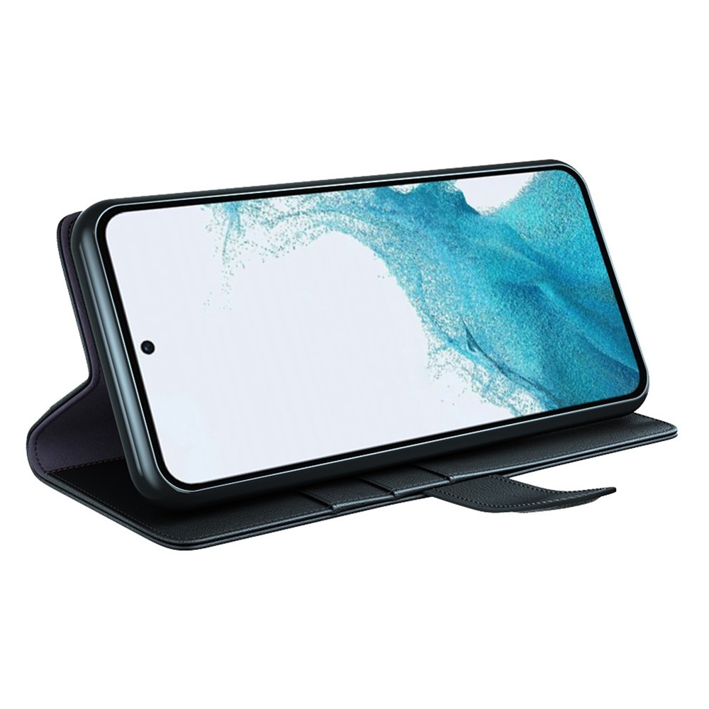 Étui en cuir veritable Samsung Galaxy A54, Noir
