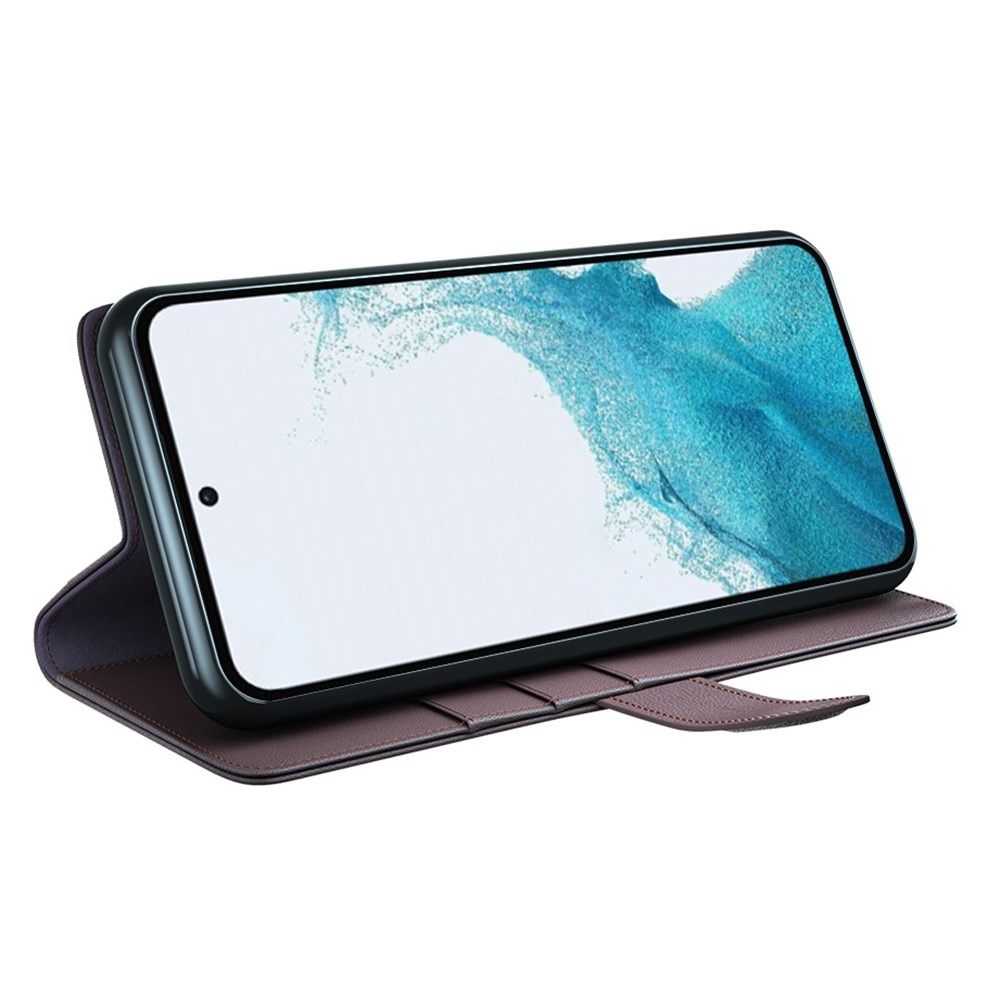 Étui en cuir veritable Samsung Galaxy A54, Marron