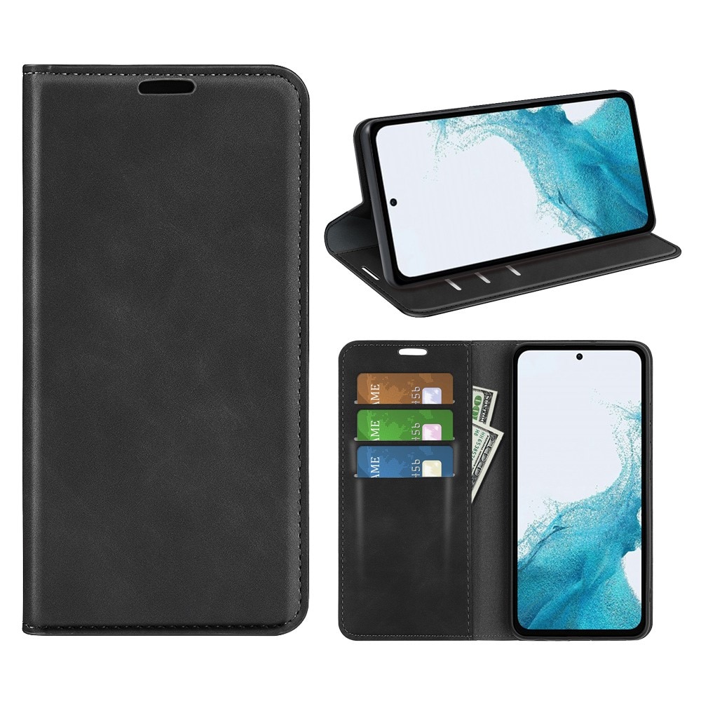 Coque portefeuille mince Samsung Galaxy A54, Noir