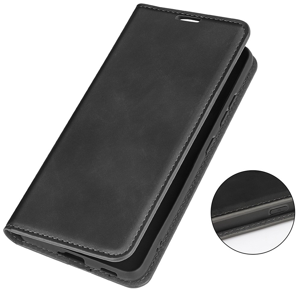 Coque portefeuille mince Samsung Galaxy A54, noir